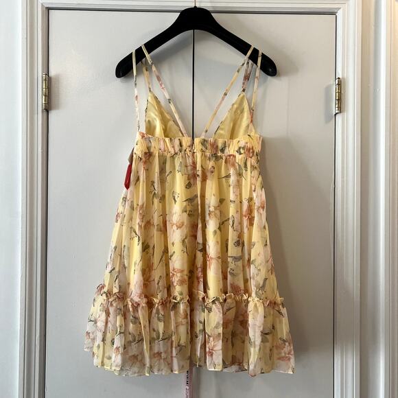 Mac Duggal 70240 Floral Empire Waist Ruffled Mini Dress size 4 UB - Picture 5 of 10